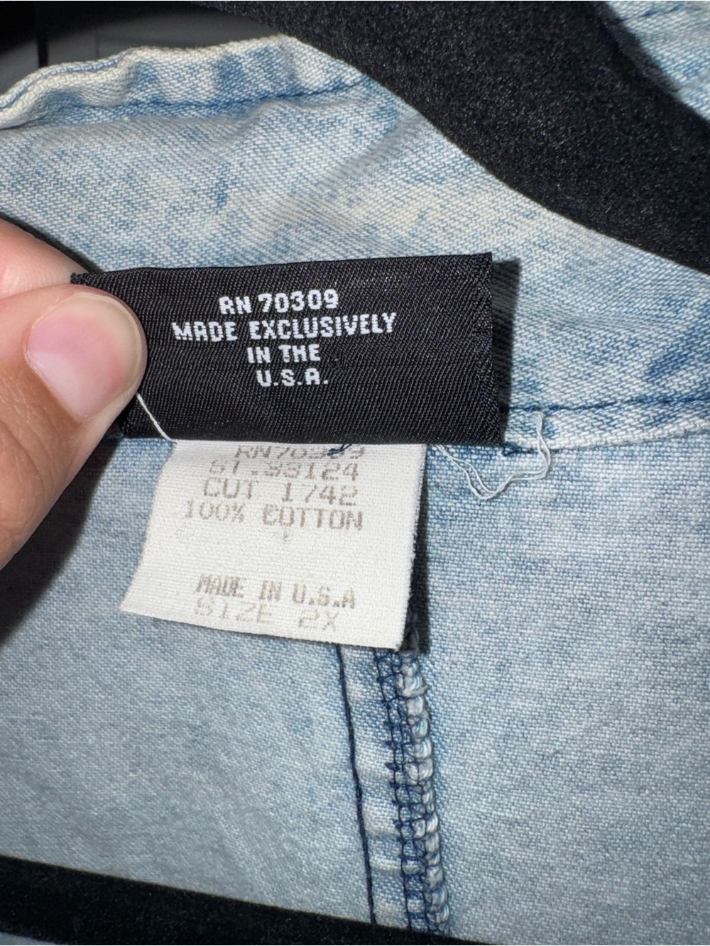 Oversized Washed Gray Embroidered Denim Jacket - Picture 6 of 7